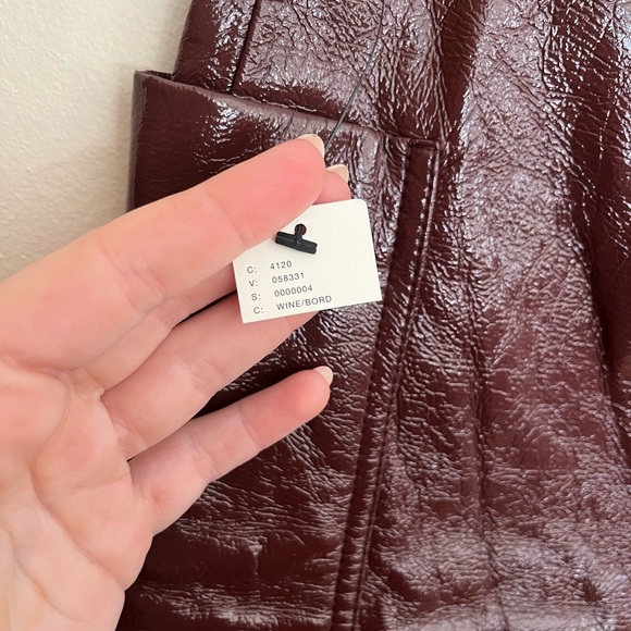 Maeve x Anthropologie NWOT Faux Leather Mini Skirt - Picture 11 of 13